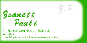 zsanett pauli business card